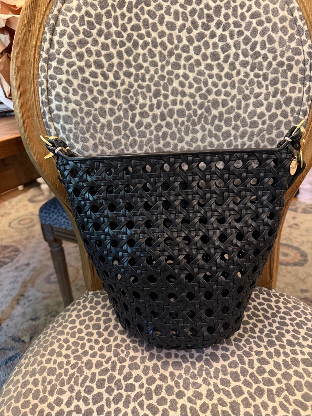 Clare V grand rattan bucket bag